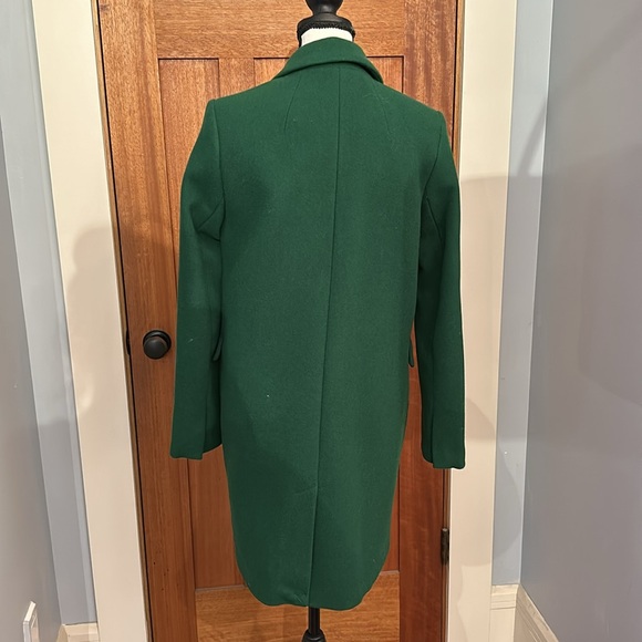 Zara wool like green coat, size xs - Picture 3 of 5
